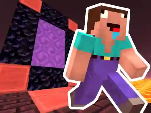 Gra Noob Steve Nether w Internecie