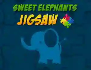 Gra Sweet Elephants Jigsaw w Internecie