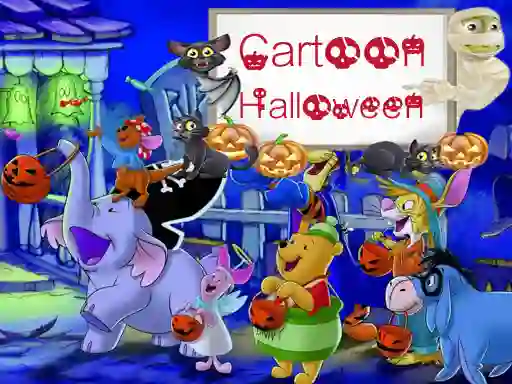Gra Cartoon Halloween Slide Puzzle w Internecie