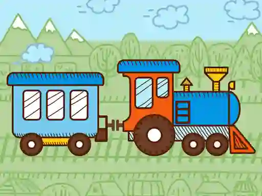 Gra Trains For Kids Coloring w Internecie