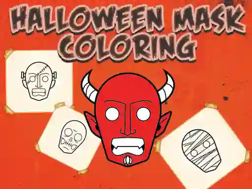 Gra Halloween Mask Coloring Book w Internecie