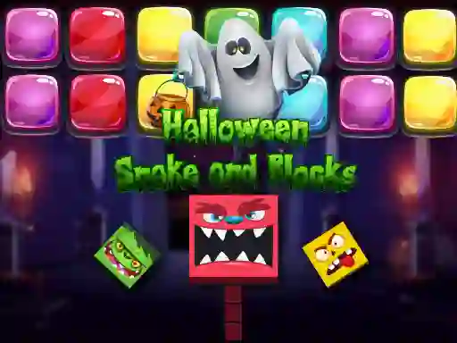 Gra Halloween Snake and Blocks w Internecie