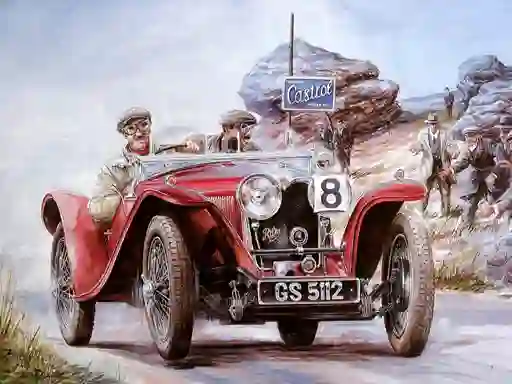 Gra Painting Vintage Cars Jigsaw Puzzle 2 w Internecie