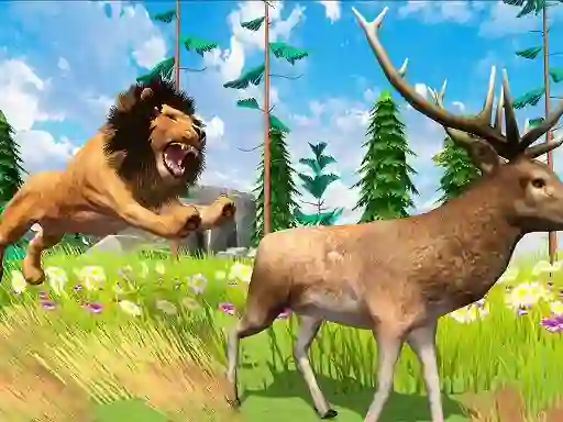 Gra Realistic Lion Hunting Animal 2024 w Internecie