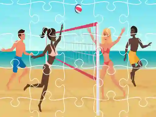 Gra Beach Volleyball Jigsaw w Internecie