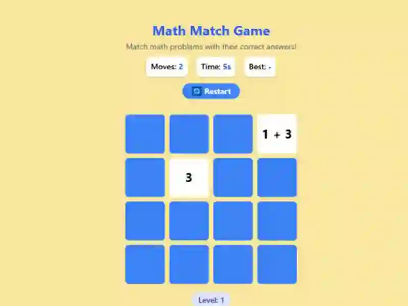 Gra Math Match Game w Internecie