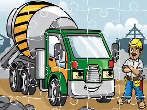Gra Construction Trucks Jigsaw w Internecie