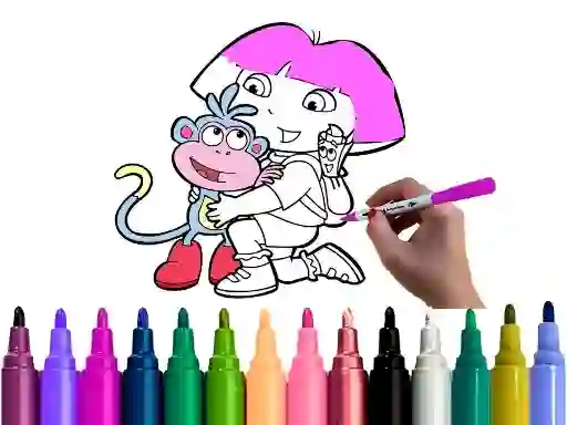 Gra Dora Coloring Fun Time w Internecie