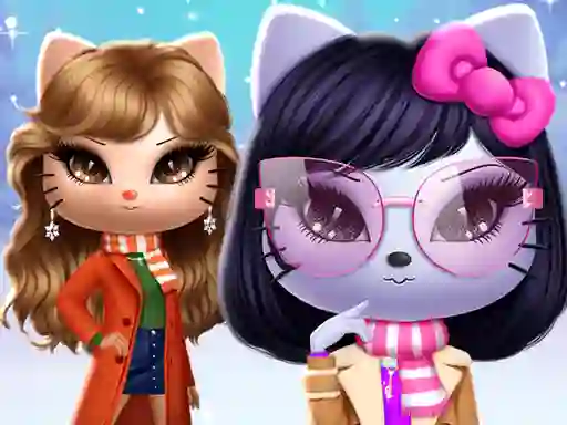 Gra Kitty Squad Winter Dress Up w Internecie