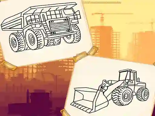 Gra Construction Trucks Coloring w Internecie