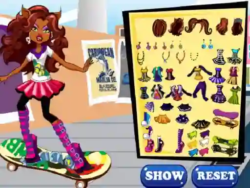 Gra Clawdeen skates w Internecie
