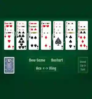 Gra Patience Solitaire w Internecie