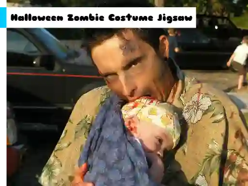 Gra Halloween Zombie Costume Jigsaw w Internecie