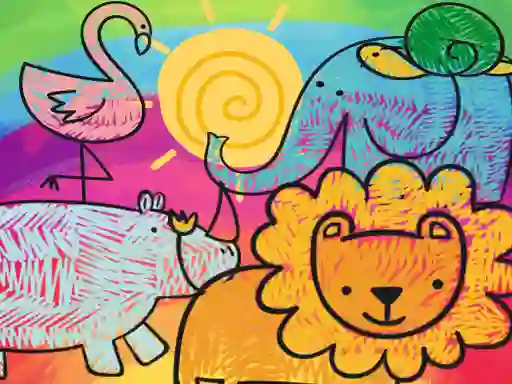Gra Little Animals Coloring w Internecie