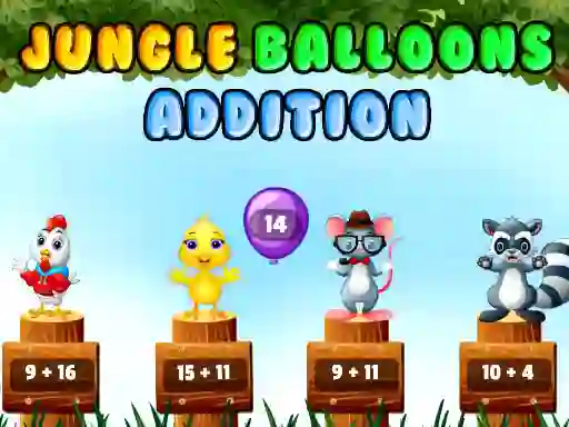 Gra Jungle Balloons Addition w Internecie