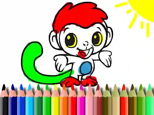 Gra Back To School: Monkey Coloring w Internecie