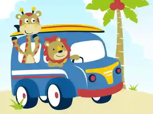 Gra Cute animals with cars difference w Internecie