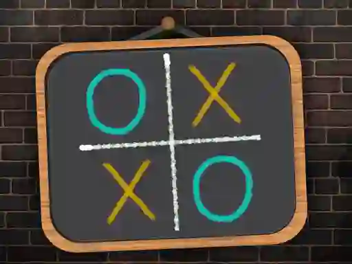 Gra Tic Tac Toe blackboard w Internecie