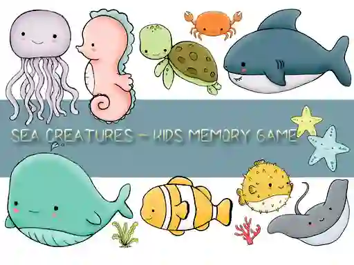 Gra Kids Memory Sea Creatures w Internecie