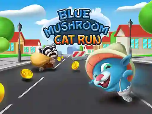 Gra Blue Mushroom Cat Run w Internecie