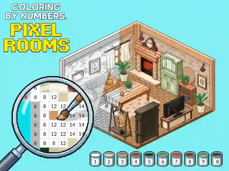Gra Coloring by Numbers Pixel Rooms w Internecie
