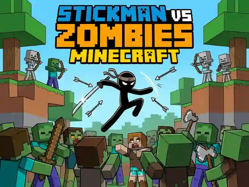 Gra Stickman vs Zombies Minecraft w Internecie