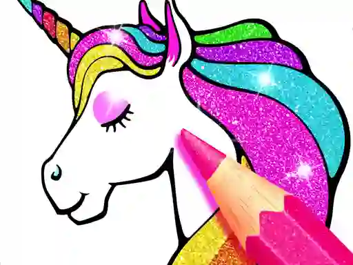 Gra Unicorn Coloring Book Glitter w Internecie
