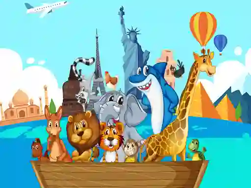 Gra Crazy Friends Travel The World Puzzle w Internecie
