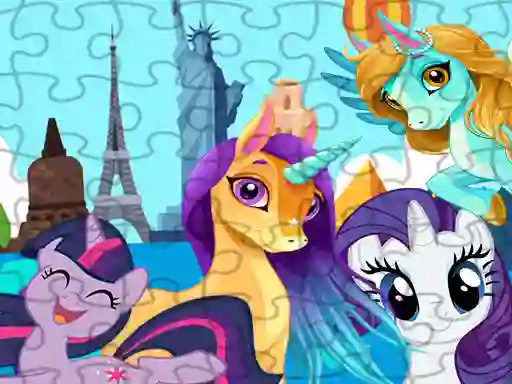 Gra Unicorns Travel The World Puzzle w Internecie