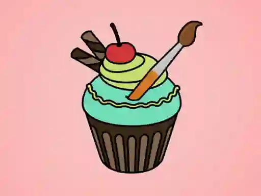 Gra Yummy Cupcake Coloring w Internecie