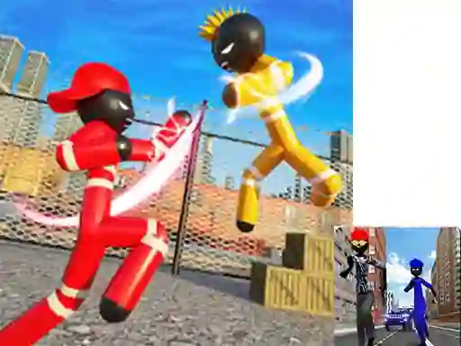 Gra Stickman Police vs Gangsters Street Fight w Internecie