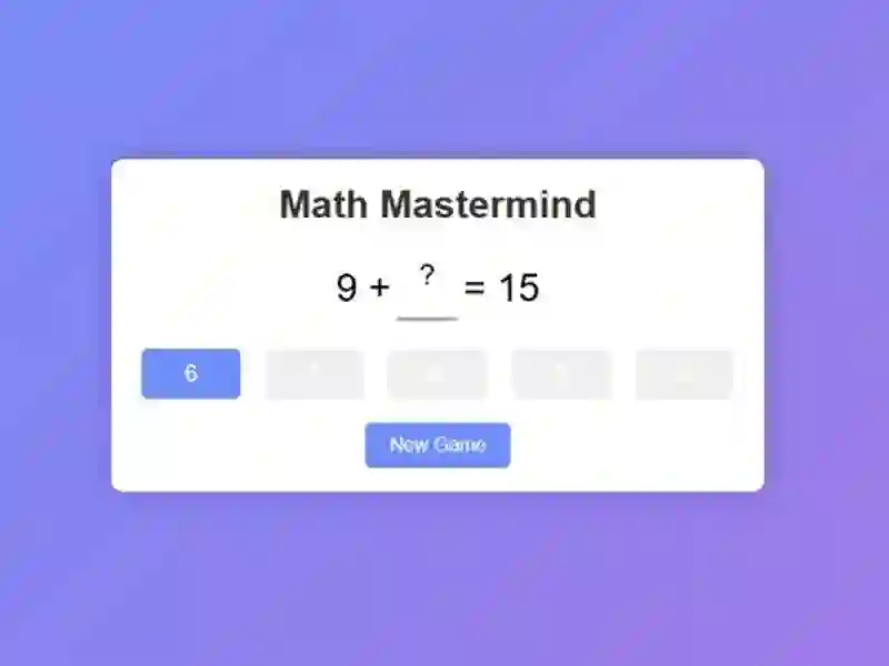 Gra Math Mastermind w Internecie