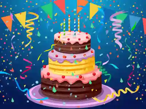 Gra Birthday cake puzzle w Internecie