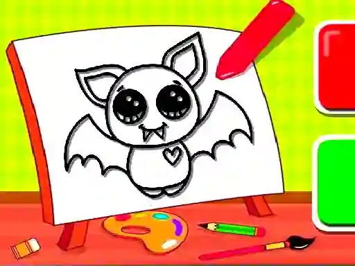 Gra Easy Kids Coloring Bat w Internecie