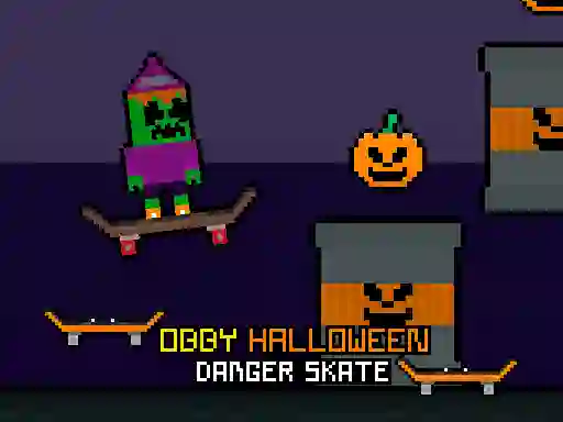 Gra Obby Halloween Danger Skate w Internecie