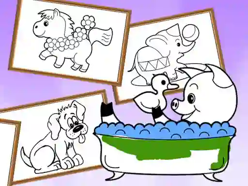 Gra Cartoon Coloring for Kids Animals w Internecie