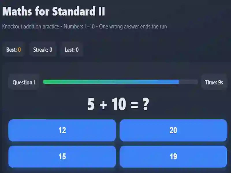 Gra Maths for Standard II w Internecie