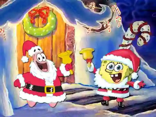 Gra SpongeBob Christmas Jigsaw Puzzle w Internecie