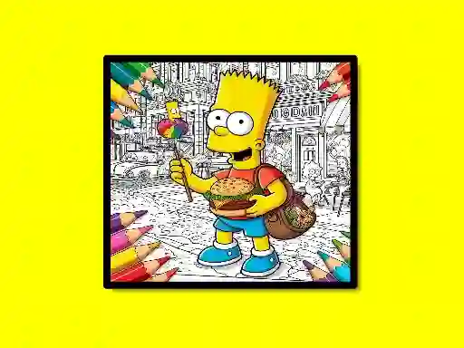 Gra Back To School Simpsons Coloring Book w Internecie