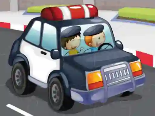 Gra Police cars jigsaw w Internecie