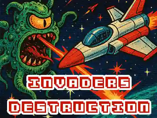 Gra Invaders Destruction w Internecie