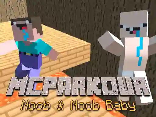 Gra MCParkour Noob & Noob Baby w Internecie