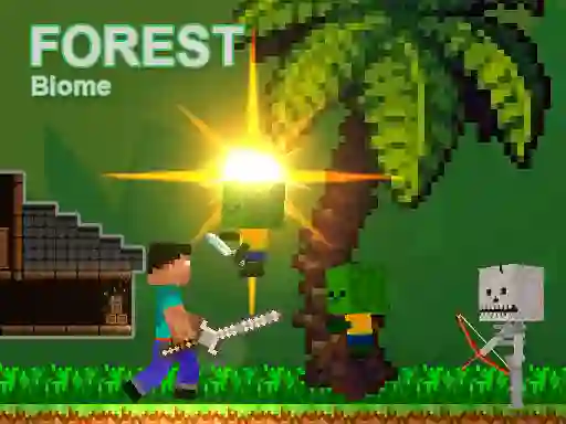 Gra Noob vs Zombies - Forest biome w Internecie