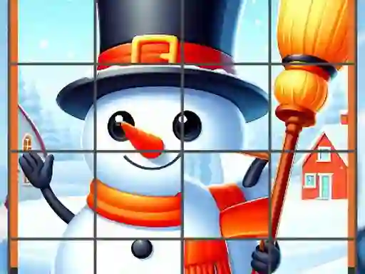 Gra Happy Snowman Puzzle w Internecie