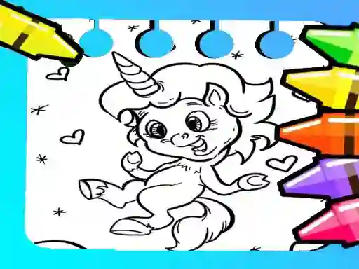 Gra Magical Unicorn Coloring Pages w Internecie