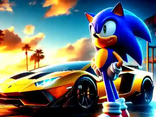 Gra Sonic Run for Lamborghini w Internecie