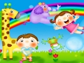 Gra Puzzle żyrafy z kreskówek w Internecie