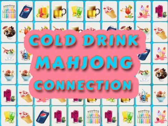 Gra Połączenie Mahjong z zimnym napojem  w Internecie