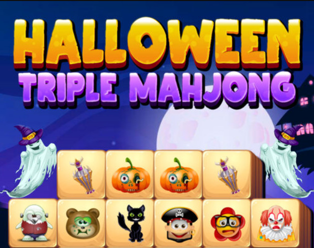 Gra Halloweenowy Potrójny Mahjong  w Internecie