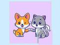 Gra Koty i psy puzzle  w Internecie